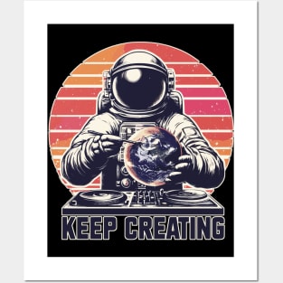 Just Keep Creating Posters and Art